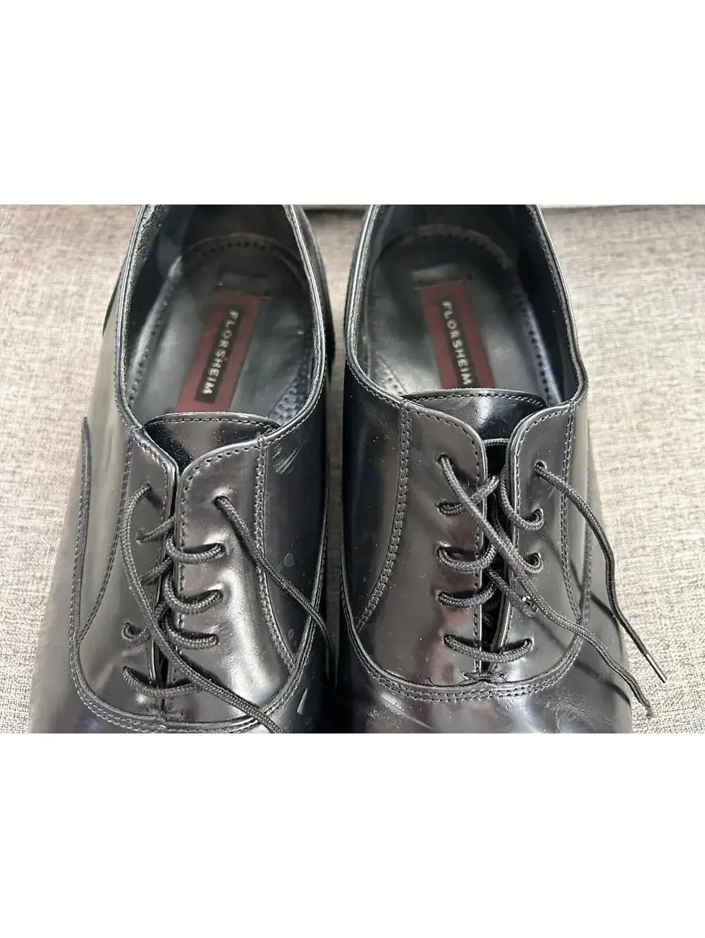 Florsheim Oxford Dress Shoes Mens Size 12D Black Lace Up 17067-01